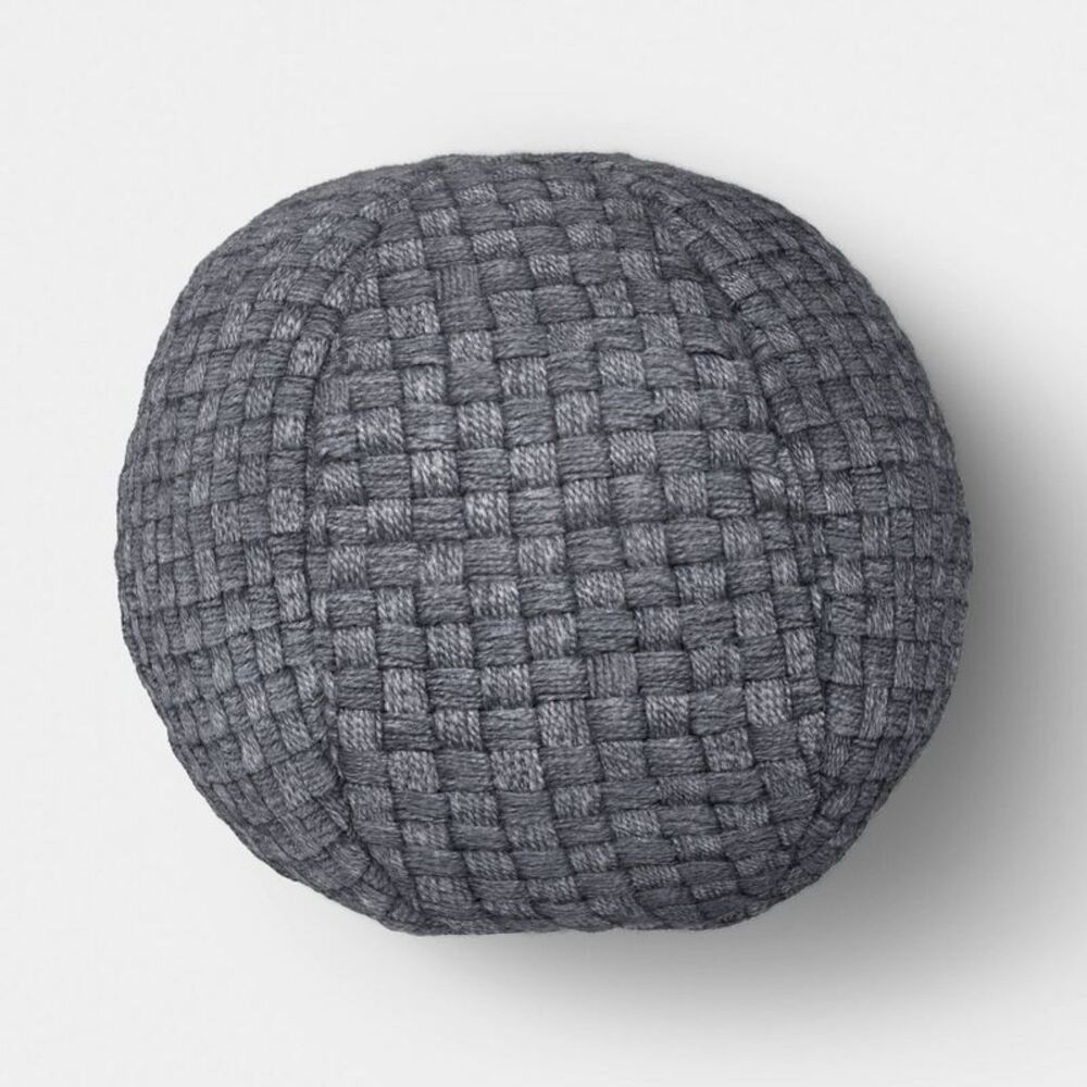 Open Box - Threshold - 11"x11" Spherical Accent Pillow Gray - Threshold Gray